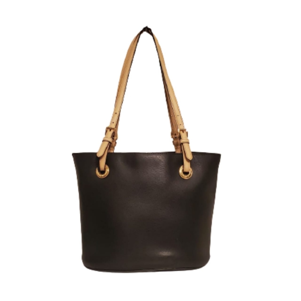 MICHAEL KORS Jet Set Black Leather Tote 14' X 9.5'